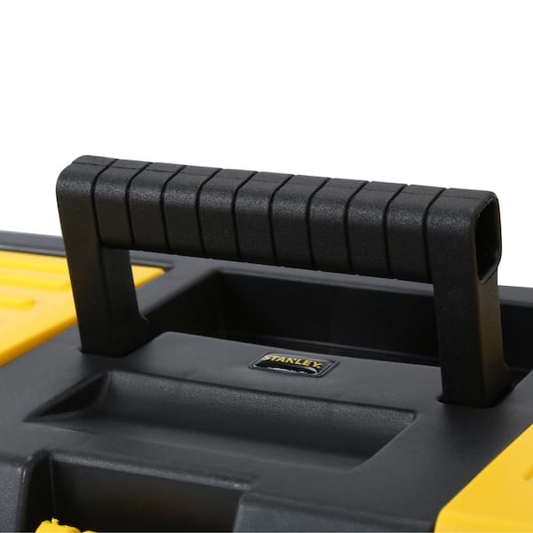 Stanley 16 in. Portable Plastic with Lid Organizer Mobile Tool Box 