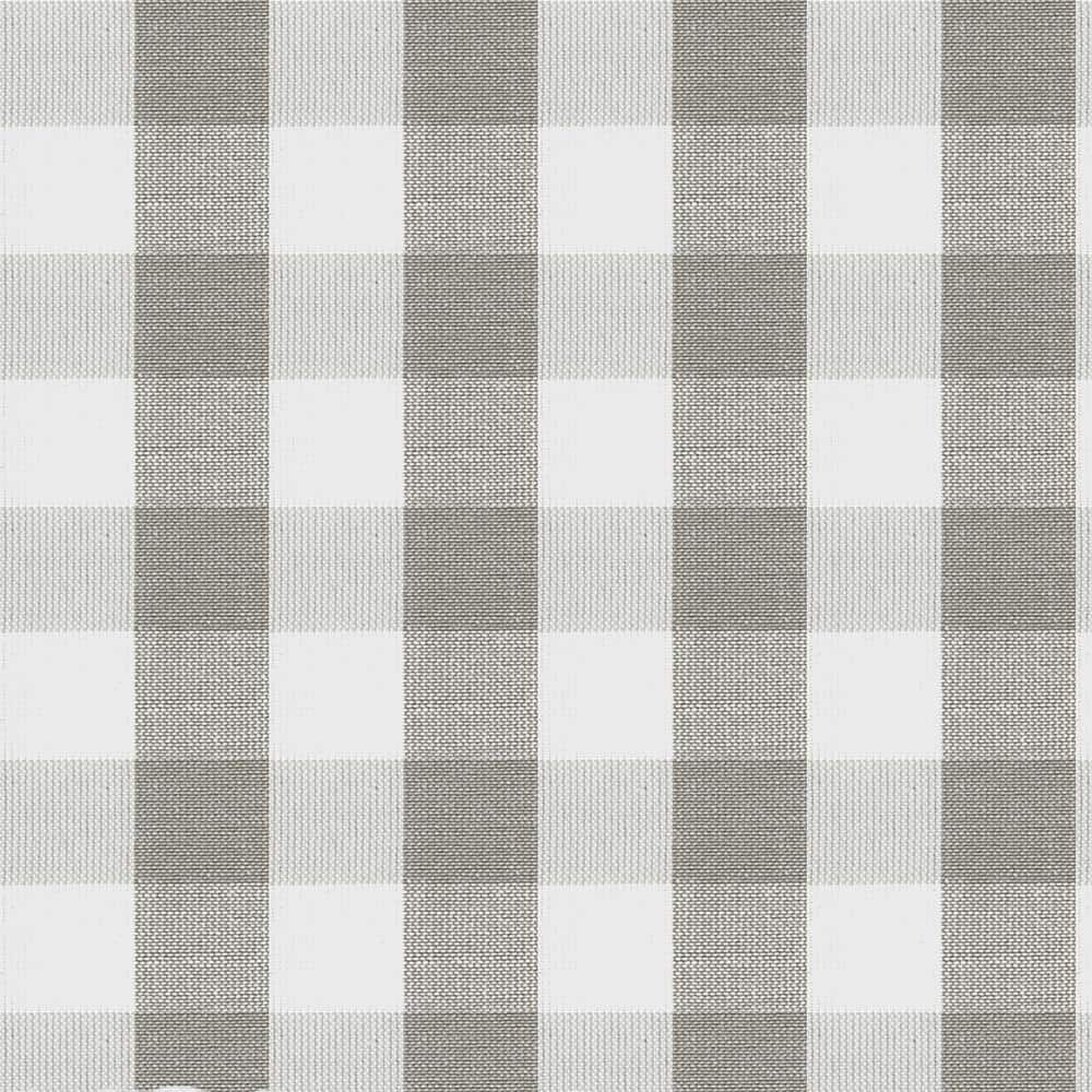 Grey and White Buffalo Check Rod Pocket Drape Panel
