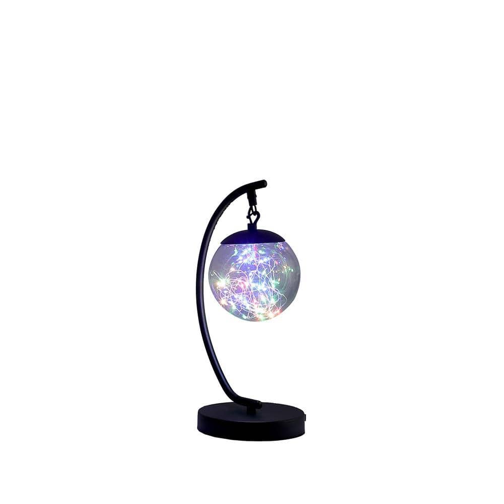 Arc Black Metal 23" Pendulum LED Table Lamp with USB Port