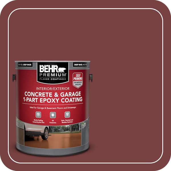 1 gal. #PPF-01 Tile Red Self-Priming 1-Part Epoxy Satin Interior/Exterior Concrete and Garage Floor Paint
