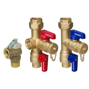 3/4 in. Sweat x 3/4 in. IPS Tankless Water Heater Service Valves with 200,000 BTU Pressure Relief Valve