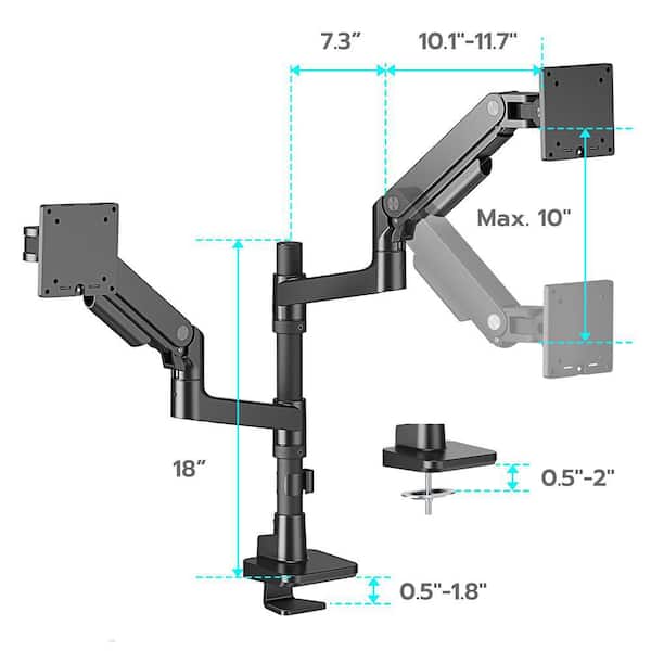 Heavy Duty Monitor Arm For 17-49 Inch Ultrawide Screens