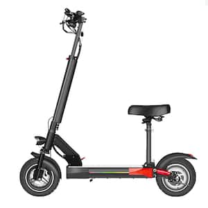 500-Watt 48-Volt 15AH 10 in. Off-Road Foldable Electric Scooter for Adult with APPS Max Load 330 lbs. Long Range
