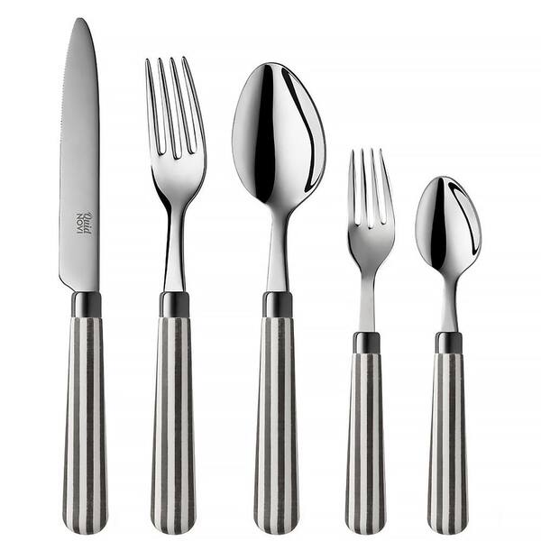 Quid Novi Transatlantic 10-Piece Grey 18/0 Stainless Steel Flatware Set (Service for 2)