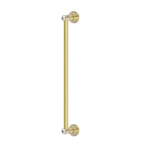 Carolina Crystal Collection 18 Inch Refrigerator Pull in Unlacquered Brass
