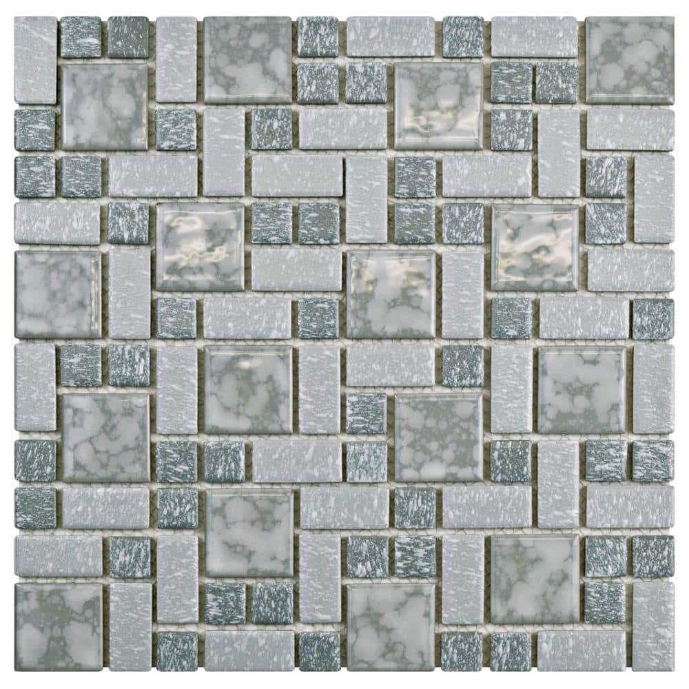 University Light Grey 6 in. x 6 in. Porcelain Mosaic Take Home Tile Sample price history on PriceWatchPro