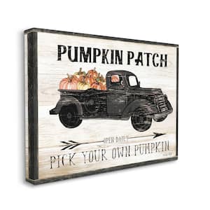 "Pumpkin Patch Farm Sign Fall Harvest Picking" by Cindy Jacobs Unframed Print Nature Wall Art 16 in. x 20 in.