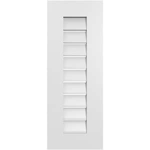 12 in. x 32 in. Vertical Surface Mount PVC Gable Vent: Functional with Standard Frame