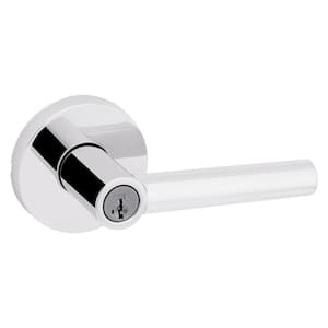 Milan Polished Chrome Keyed Entry Door Lever Featuring SmartKey Security