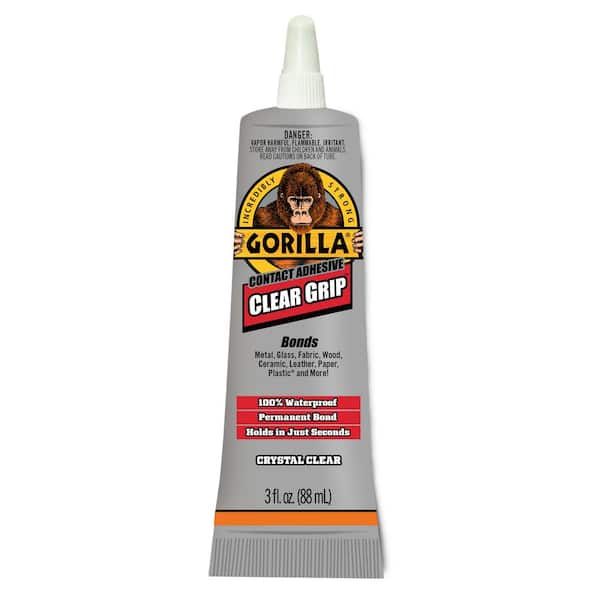 GORILLA GLUE CLEAR GRIP CONTACT ADHESIVE 3OZ TUBE USE LIKE E6000 CRAFT  5122007