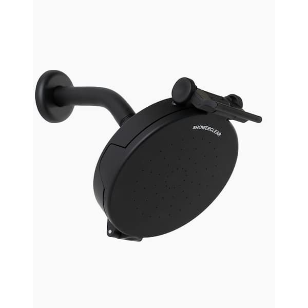 Unbranded 1-Spray Pattern with 1.8/2.5 GPM 5.5 in. Wall Mount Fixed Shower Head in Matte Black