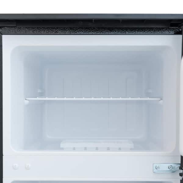 Magic Chef - 4.5 cu. ft. 2 Door Mini Fridge in Stainless Look with Freezer