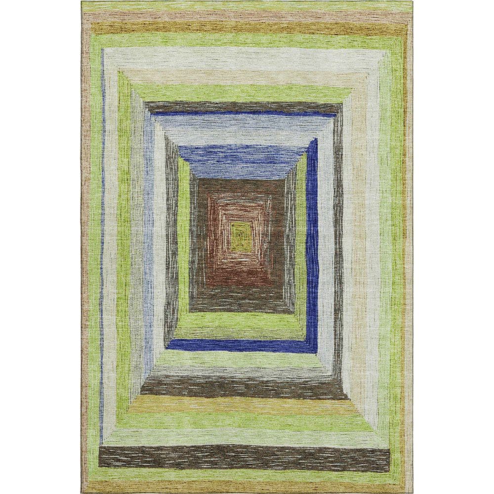 Mayfield Premium Machine Washable Abstract AMF1957 Lime 8 ft. x 10 ft. Area Rug price history on PriceWatchPro