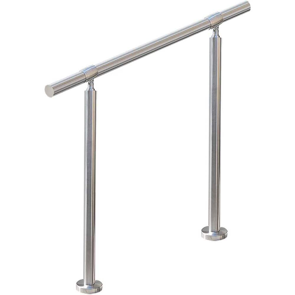 1-2 Step Stair Handrail DIY 304 Stainless Steel Transitional Porch Deck Rail with Installation Kit Silver 26 x 36 in. price history on PriceWatchPro