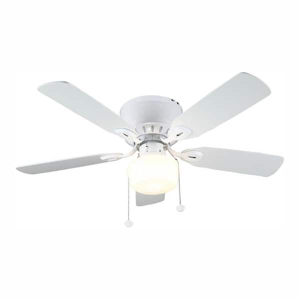PRIVATE BRAND UNBRANDED Kennesaw 42 in. LED Indoor White Ceiling Fan with Light Kit