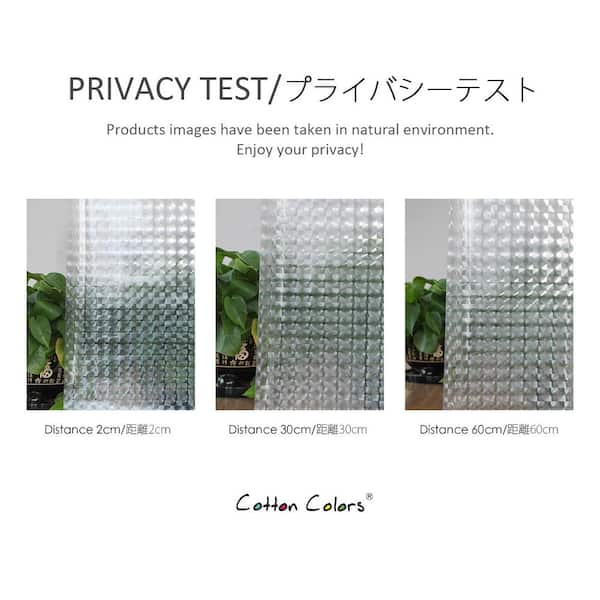 Cotton Colors 35-1/4-in x 78-in Clear Decorative Window Film | CT021