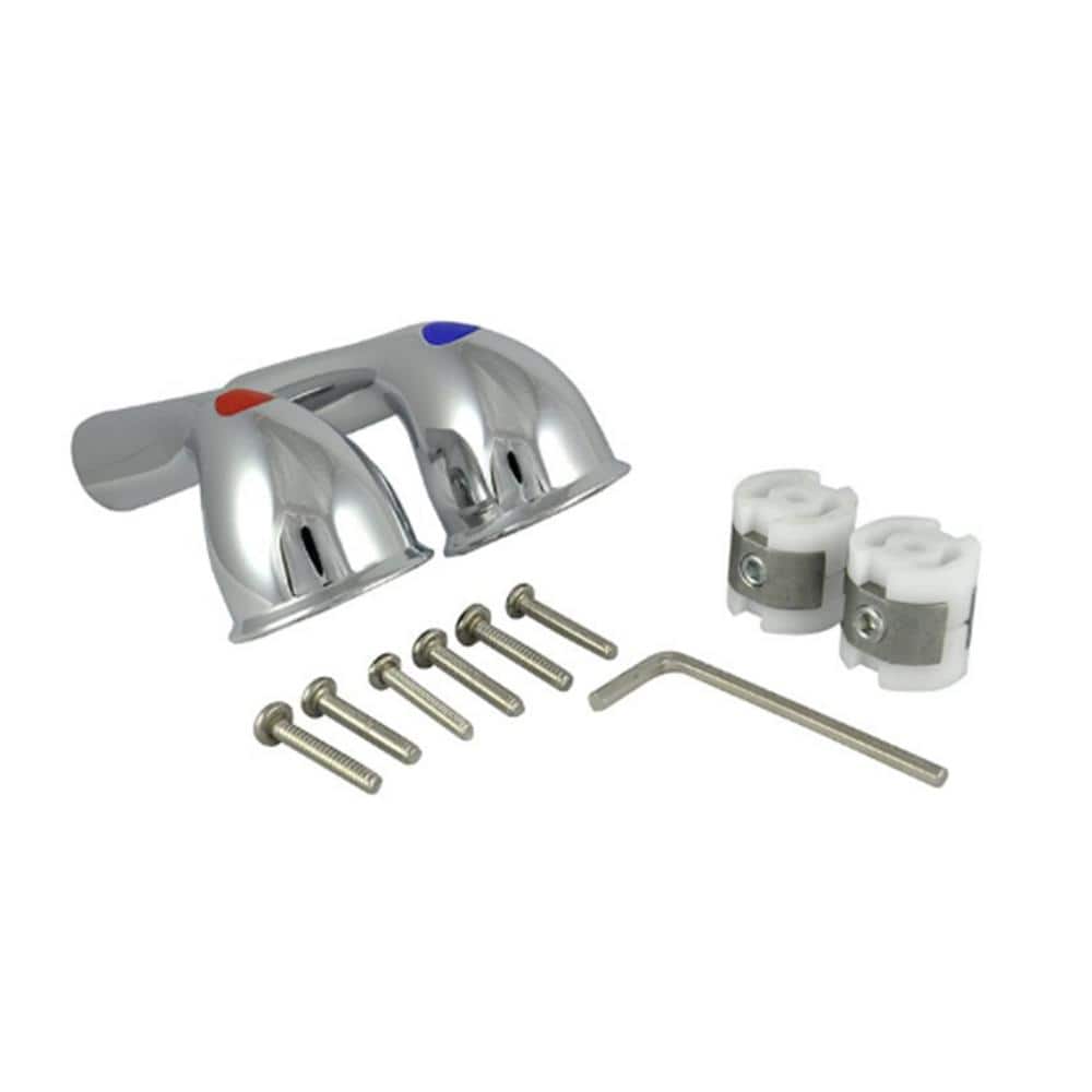 Universal Chrome Lever Faucet Handles for Sink and Tub