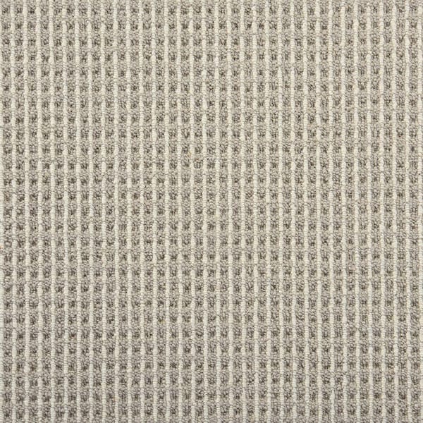 Natural Harmony 6 in. x 6 in. Loop Carpet Sample - Shenadoah Stripe - Color Silt/Ivory