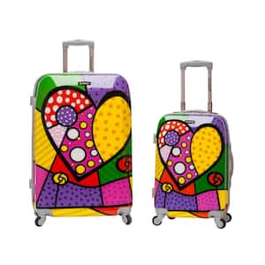 Traveler 2-Piece Hardside Luggage Set, Heart