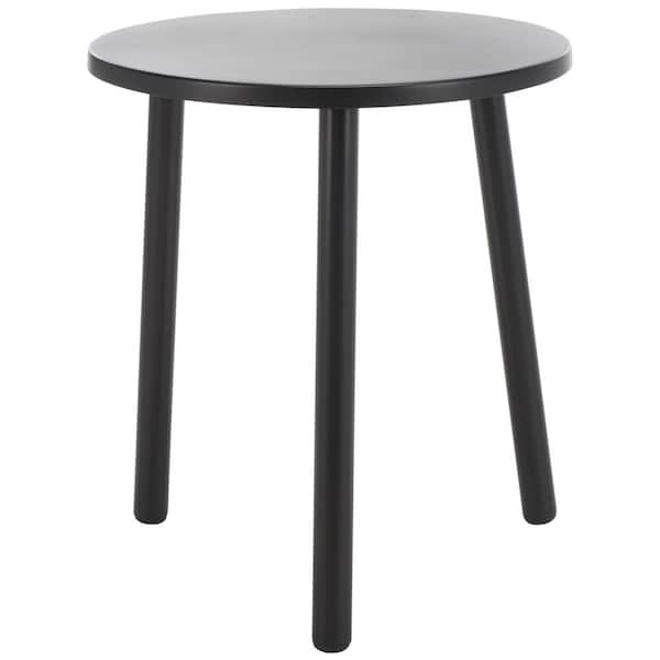 SAFAVIEH Ivitrio 15.8 in. Black Round Metal End Table
