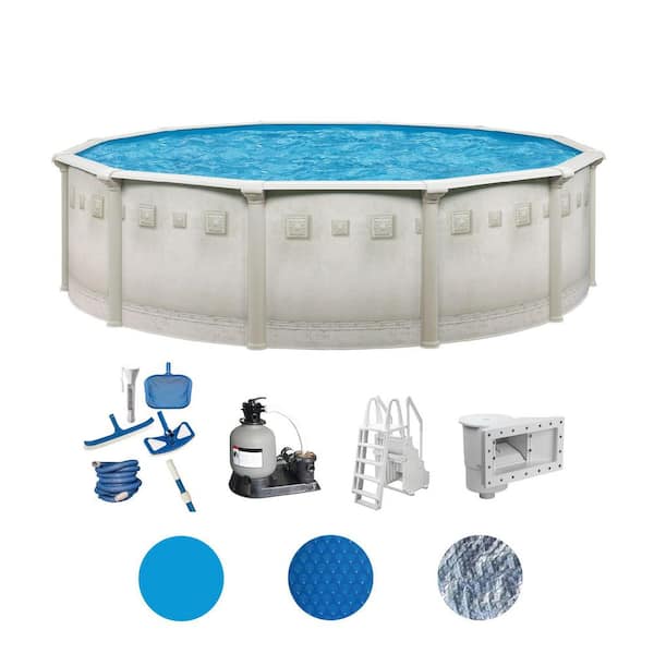 Palisades 30 ft. Round 52 in. Deep Above Ground Hard Sided Deluxe Pool Package