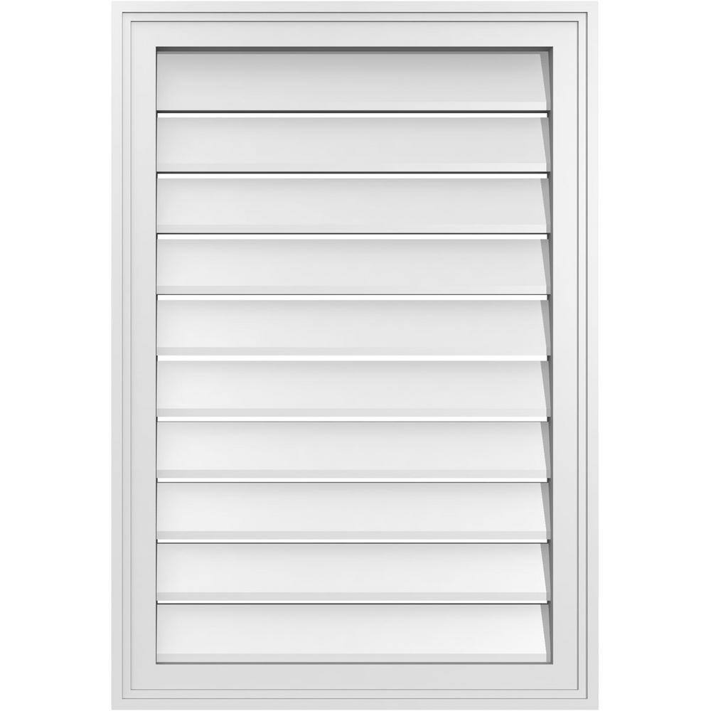 "22"" x 32"" Rectangular White PVC Paintable Gable Louver Vent Functional" price history on PriceWatchPro