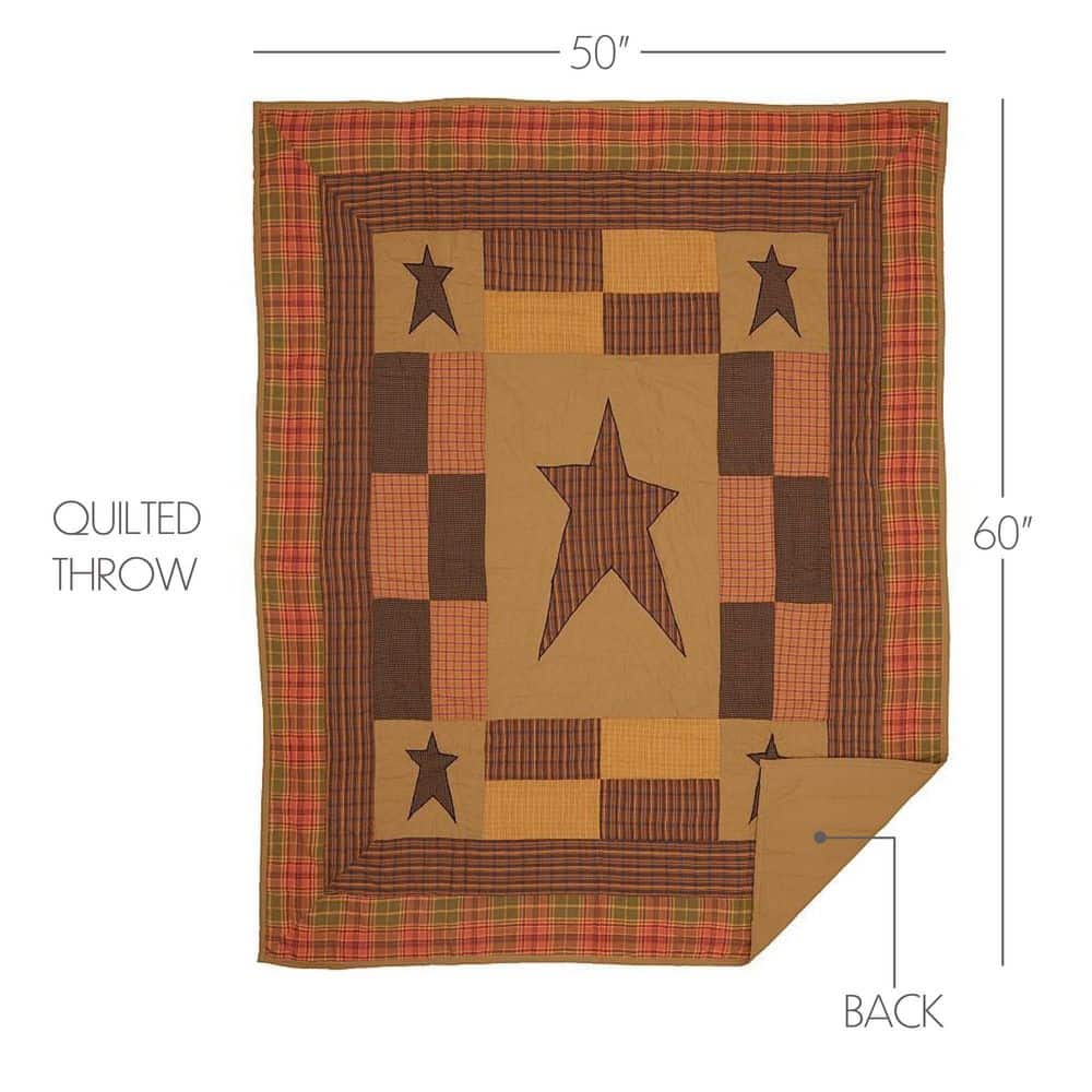Stratton 60"x50" Reversible Cotton Quilted Throw Blanket