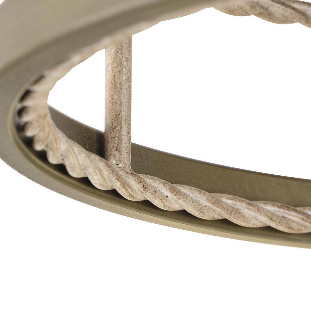 Aged Brass 13'' Indoor/Outdoor Drum Flush Mount Light