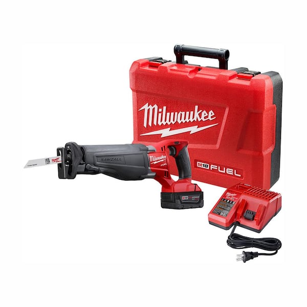 Milwaukee M18 FUEL 18V Lithium-Ion Brushless Cordless SAWZALL Reciprocating Saw Kit with (1) 5.0Ah Batteries, Charger and Case