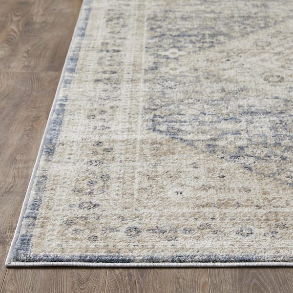 Kehleigh Abagail Cream 2 ft. x 6 ft. 7 in. Oriental Polypropylene Indoor Runner Rug