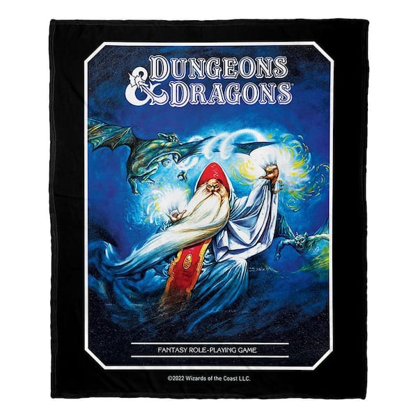 Dungeons And Dragons Wizards and Dragons Multi Color Throw Blanket