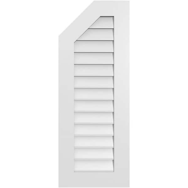 Ekena Millwork 16 in. x 42 in. Octagonal Surface Mount PVC Gable Vent: Decorative with Standard Frame