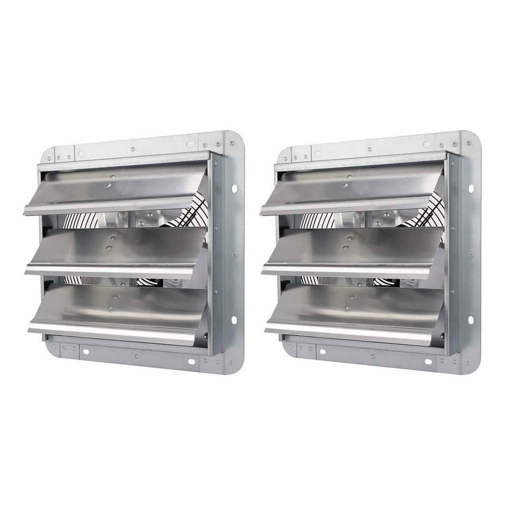 820 CFM 10 in. Silver Aluminum High Speed Gable Mount Shutter Exhaust Fan (