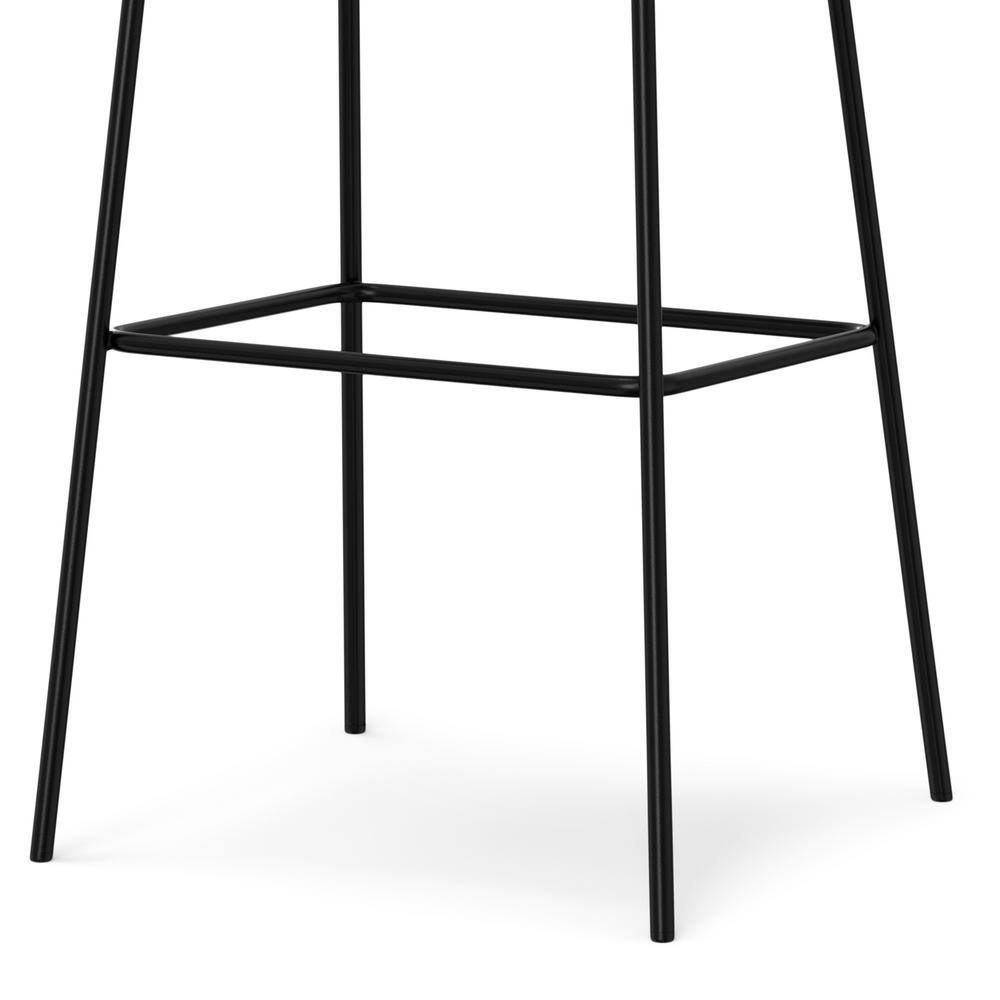 Mira Distressed Slate Grey Faux Leather Bar Stool with Metal Frame