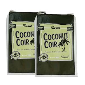 1.5 cu. ft. Coco Coir Fluffed Coconut Pith Fiber Soilless Grow Media Bag (2-pack/100 liters total)