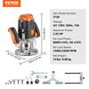 VEVOR 15 Amp 3-1/4 HP 120-Volt 12000 RPM to 23000 RPM Electronic Plunge  Base Router with Carry Case Guide for Woodworking DDZDMX3251412512NV1 - The  Home Depot