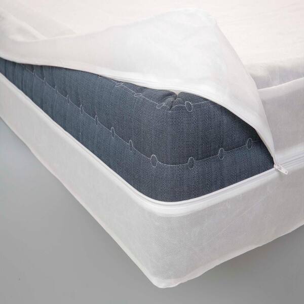 Fashion Bed Group Sleep Calm Polyester Nonwoven 2-Piece Zippered California King Box Spring Cover With Bed Bug Defense