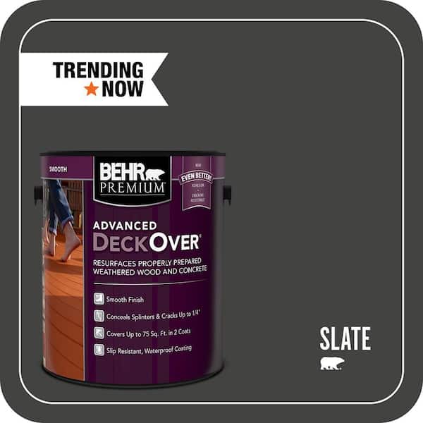 1 gal. #SC-102 Slate Smooth Solid Color Exterior Wood and Concrete Coating