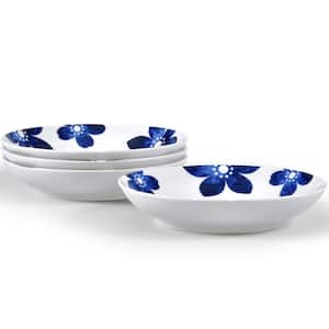 Sandefjord 9.5 in., 35 fl. oz. (Blue) Porcelain Pasta Bowls, (Set of 4)