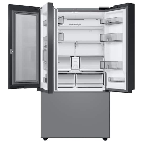 Samsung 23 cu. ft. Bespoke Counter Depth 4-Door French Door Refrigerator  with Family Hub