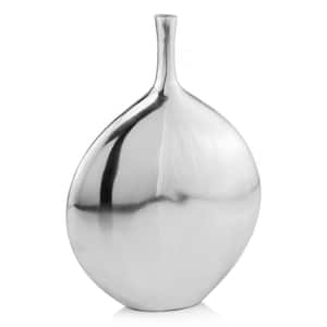 Shelly Silver Round 1-Piece Table Vase