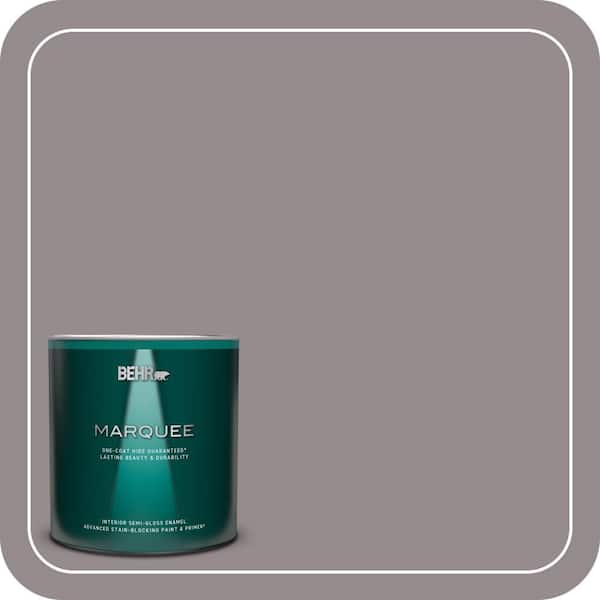 BEHR MARQUEE 1 qt. #T18-03 Graylac Semi-Gloss Enamel Interior Paint & Primer