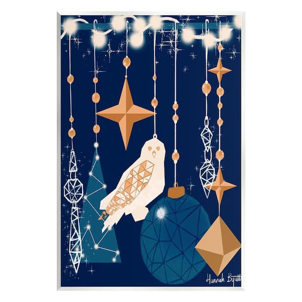 Stupell Industries Geometric Winter Owl by Hannah by att 1-Piece Unframed Graphic Print Animal Poster Art Print 19 in. x 13 in.