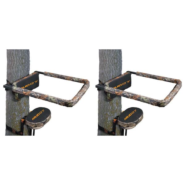 Muddy Universal Hunting Tree Stand Reliable Flip Up Shooting Rail Rest (2-Pack)