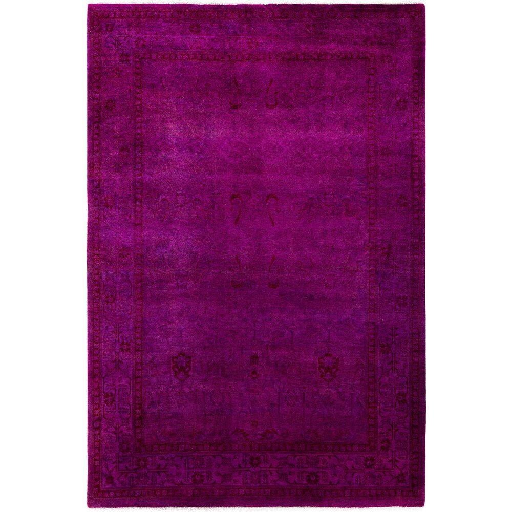 Overdyed Purple 4 ft. x 6 ft. Solid Wool Indoor Area Rug price history on PriceWatchPro