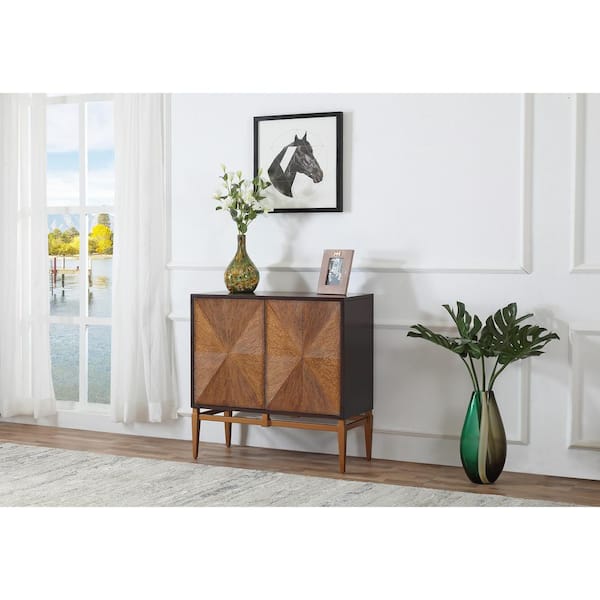 Best Master Furniture Labardi Brown with Antique Gold Accents Cabinet