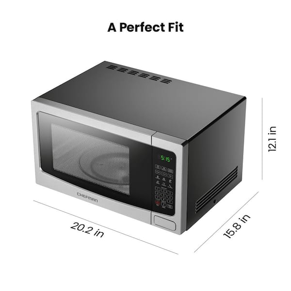 Fingerhut - Chefman MicroCrisp 1.1 Cu. Ft. 1800-Watt Microwave Oven