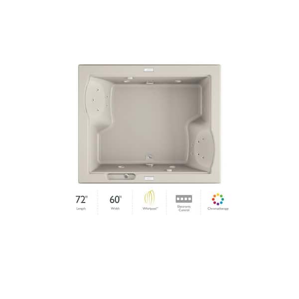 JACUZZI FUZION 71.75 in. x 59.75 in. Rectangular Whirlpool Bathtub