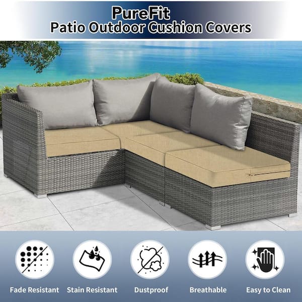 Outdoor cushion covers with zippers best sale