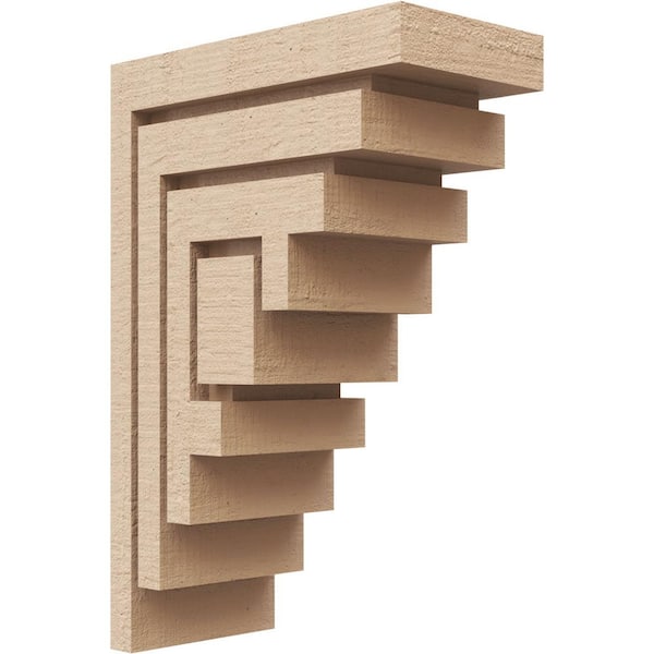 Ekena Millwork 10 in. x 20 in. x 10 in.Wide Pescadero Rough Cedar Woodgrain TimberThane Corbel, Primed Tan
